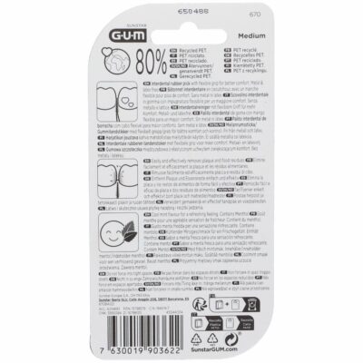 GUM Brossette Interdentaire Soft Picks Confort Flex Medium Menthe 670