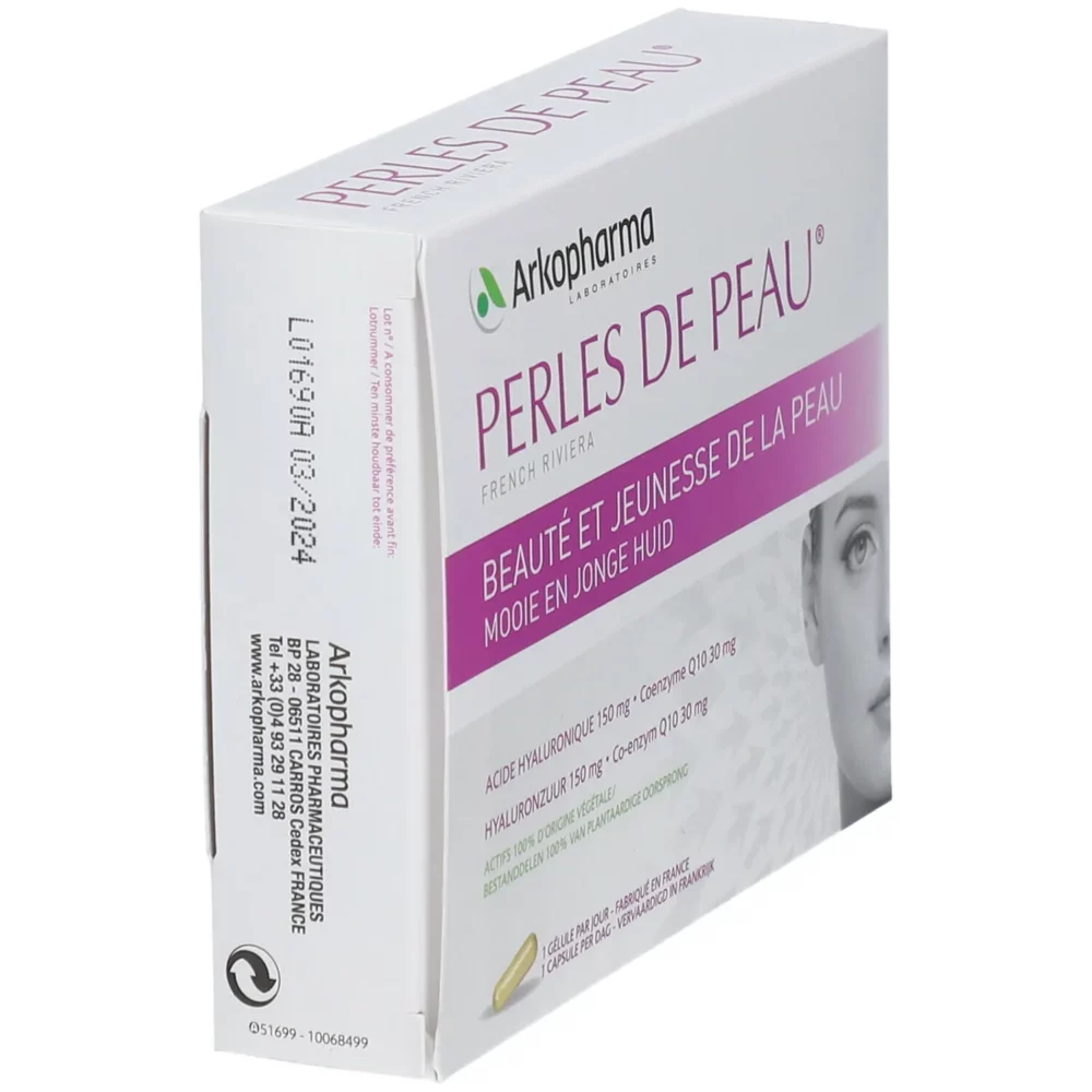 Arkopharma perles de peau beauté et jeunesse 30 gélules