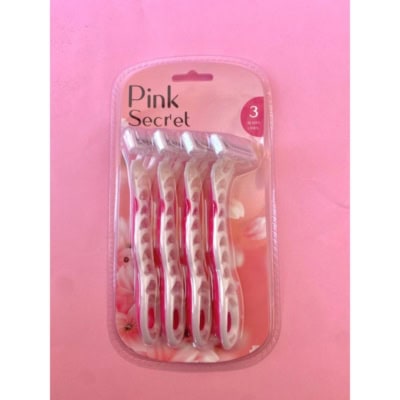 Azal Lot de 4 Rasoirs Pink Secret