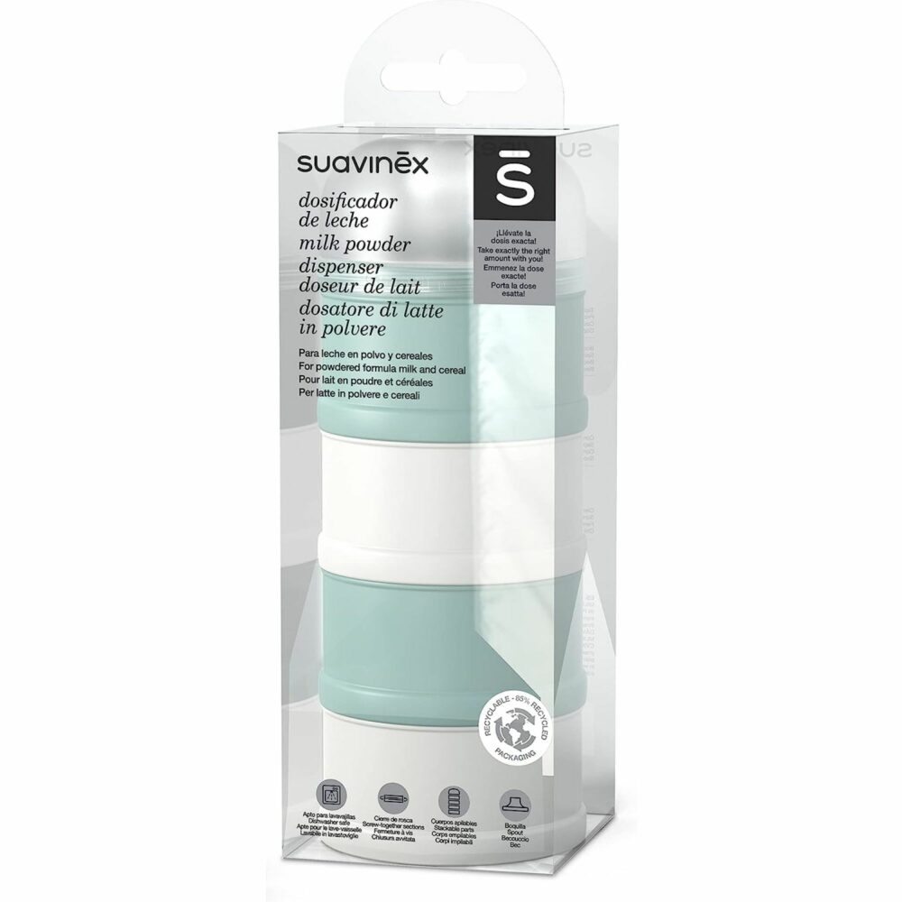 Suavinex doseur de lait 4 compartiments vert
