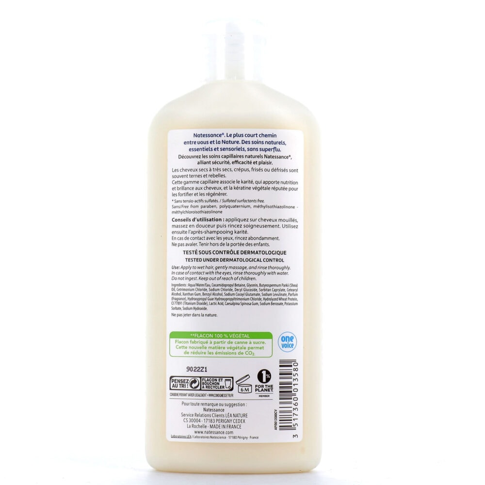 Natessance shampooing crème ultra-nourrissant karité 250 ml