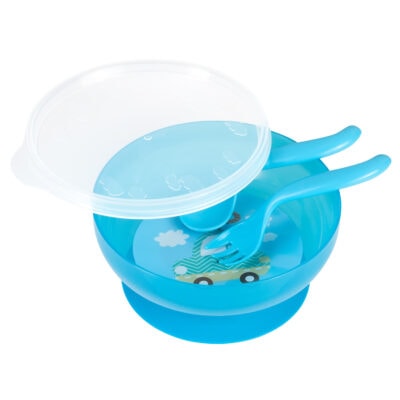 Canpol Bol avec Couverts et Couvercle 350ml Bleu 21/300