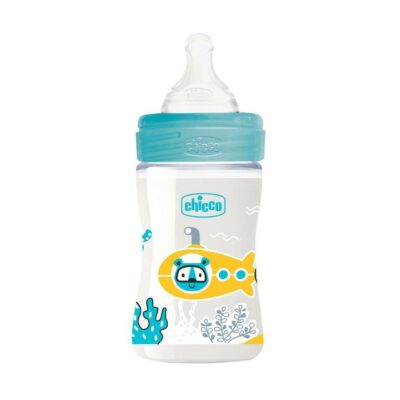 Chicco Well Being Colors Biberon 150ml Débit Lent 0 Mois et +