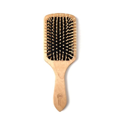 Azal Brosse Cheveux en Bois Carré Grand Modèle