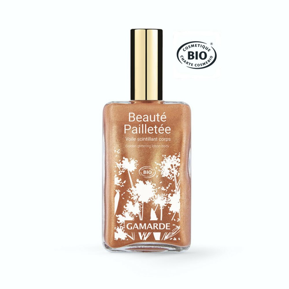 Gamarde beauté pailletée - voile scintillant bio - corps - tous types de peaux, 90ml