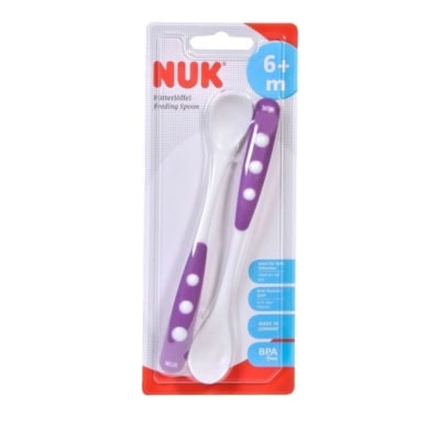 NUK 2 Cuillères en Silicone Doux 6m+