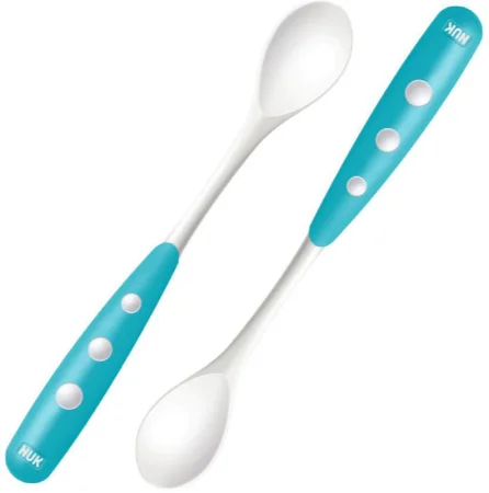 NUK 2 Cuillères en Silicone Doux 6m+ nuk-bleu