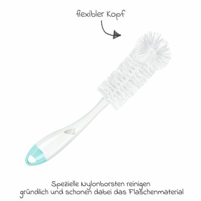 Nuk goupillon 2 en 1 double fibre anti-bactérien