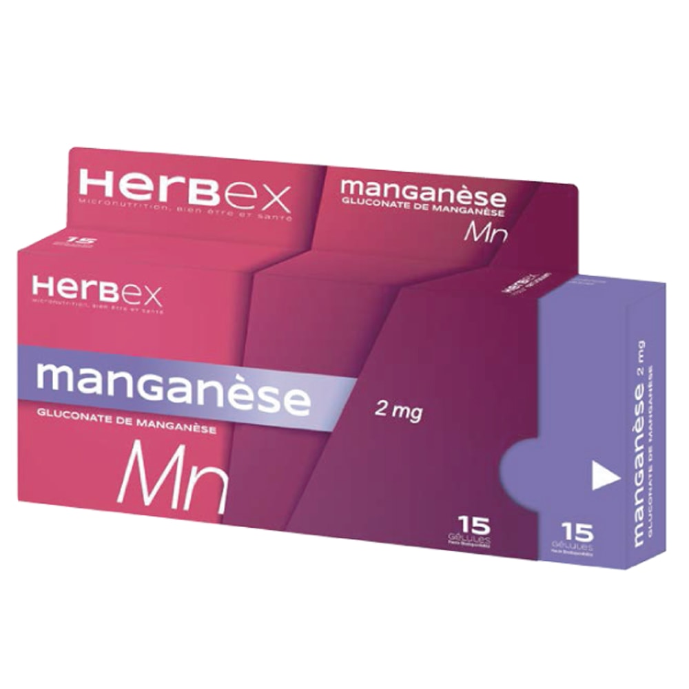 Herbex manganèse 15 gélules