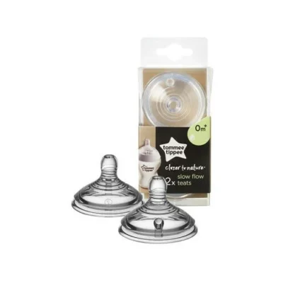 Tommee Tippee Closer To Nature 2 Tetines DEBIT LENT 0m+