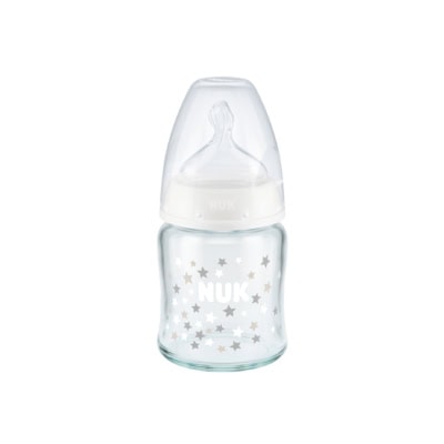 NUK FIRST CHOICE+ Biberon Temperature Control en Verre Blanc 120ml