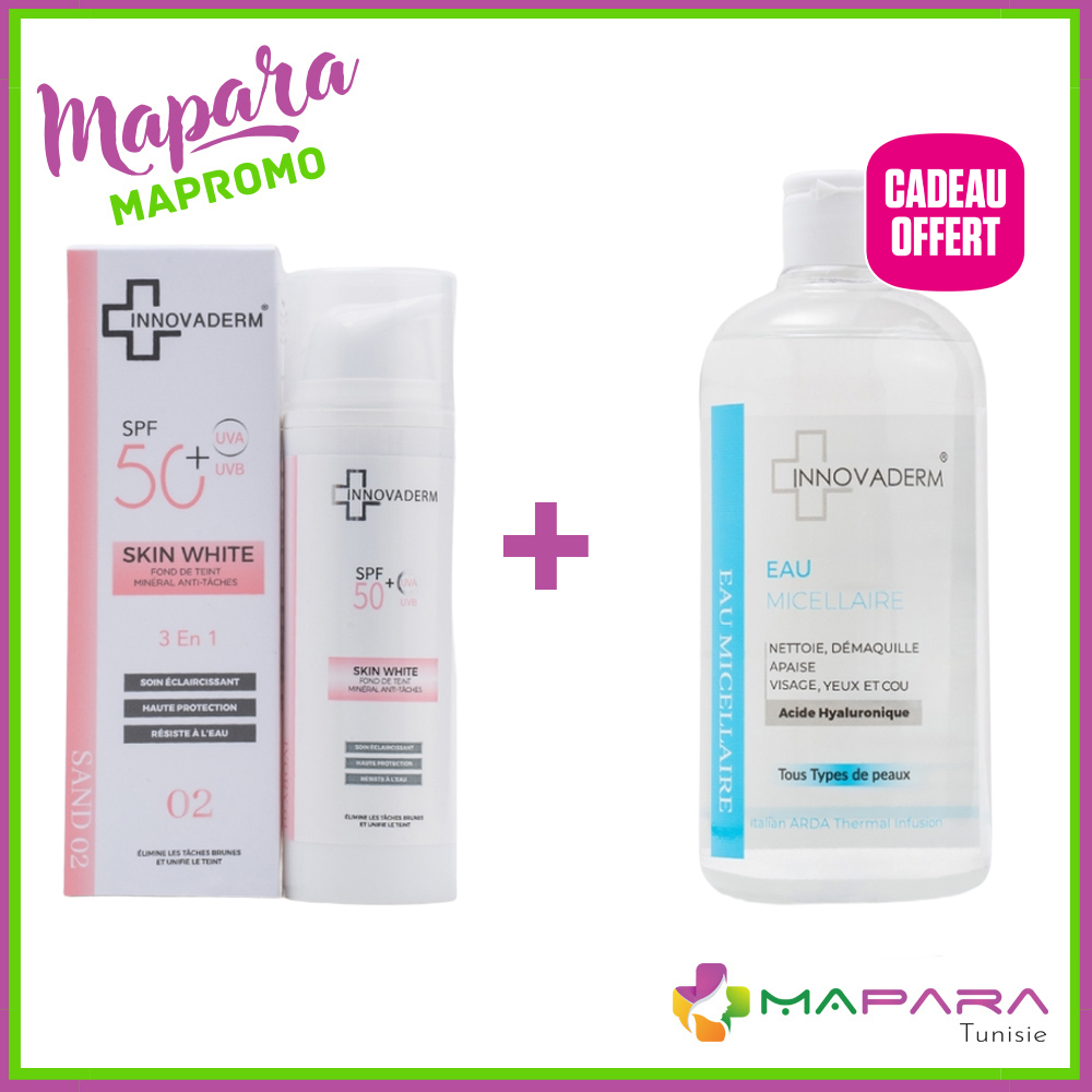 Innovaderm skin white fond de teint mineral anti taches - sand 02 Innovaderm skin white fond de teint mineral anti taches - sand 02