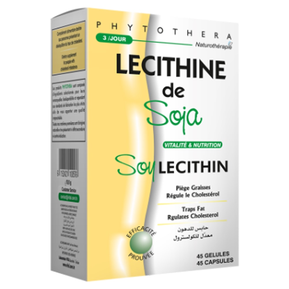 Phytothéra lécithine de soja 45 gélules