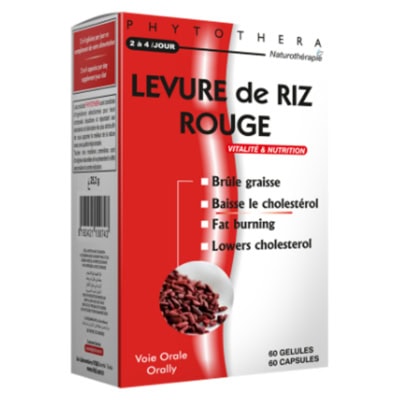 Phytothéra Levure de Riz Rouge 60 Gélules