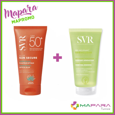 SVR Sun Secure Blur Sans Parfum SPF50+ 50ml + SEBIACLEAR Gel Moussant 55ml (Offert)