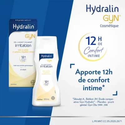 Hydralin gyn irritation gel lavant calmant équilibre intime 200ml