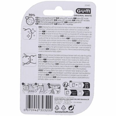 GUM Fil Dentaire Ciré Original White 30m 2040