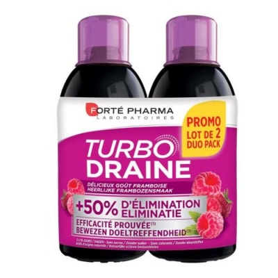 FORTE PHARMA Duo Pack Turbodraine Framboise 2 x 500ml