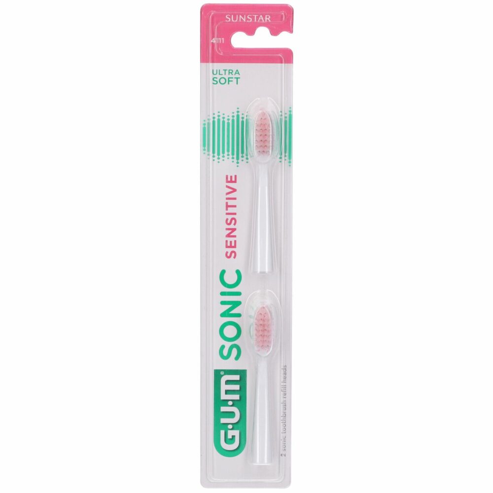 Gum sonic sensitive recharges brosse à dents ultra soft, 2 unités 4111