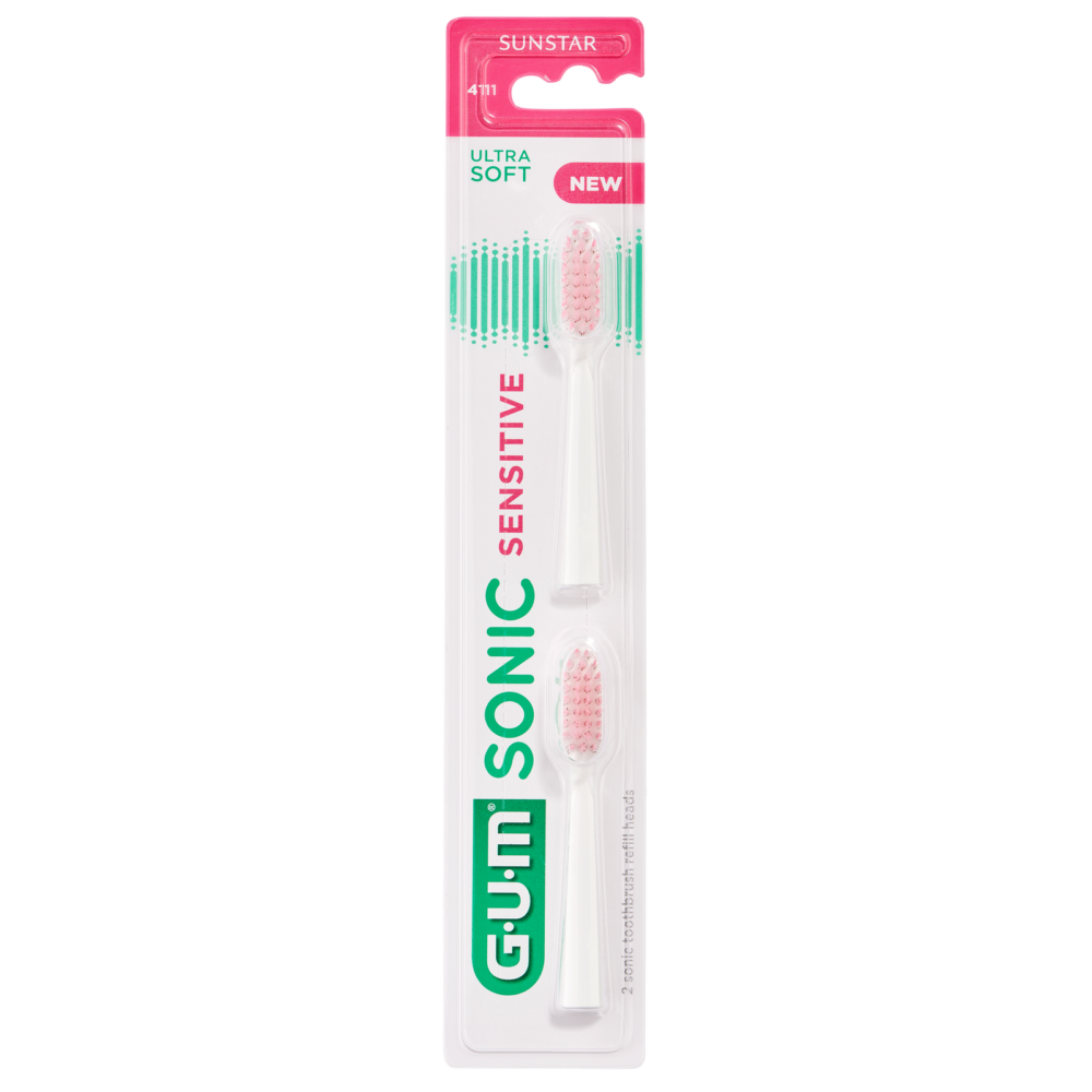 Gum sonic sensitive recharges brosse à dents ultra soft, 2 unités 4111