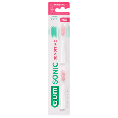Gum Sonic Sensitive Recharges Brosse à Dents Ultra Soft, 2 unités 4111