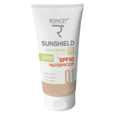 Roncey Ecran Sunshield Waterproof SPF50+ Teinte 01 50ml peau grasse