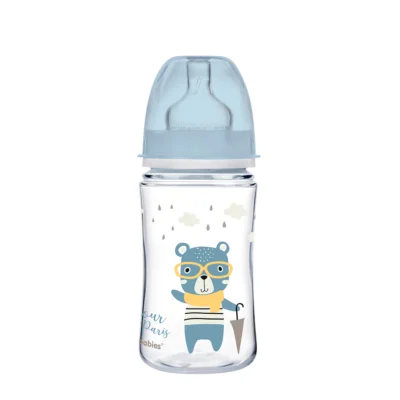 CANPOL BABIES Biberon Anti Colique Col Large 240ML Bonjour Paris - Bleu - 35/232