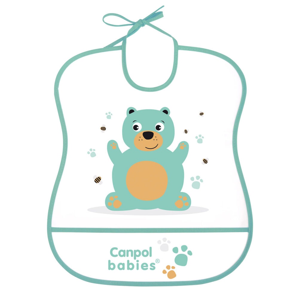 Canpol babies bavoir imperméable avec poche - 2919