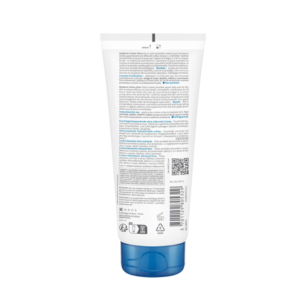 Bioderma atoderm creme hydratante ultra-nourissante 200ml
