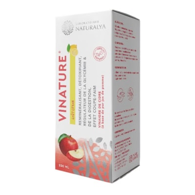 NATURALYA Vinature Vinaigre de Cidre Gout Citron 250ml
