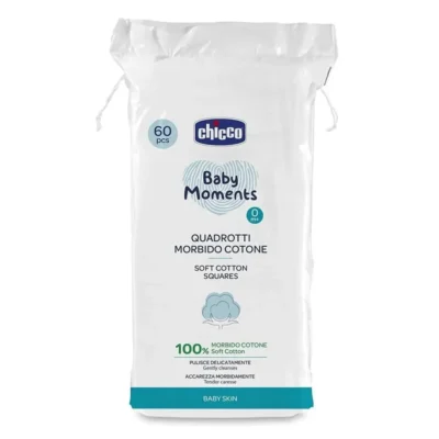 Chicco Baby Moments Coton Carré 60 pièces