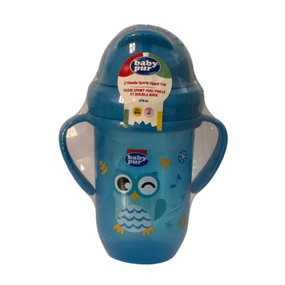 Baby Pur Tasse Sport avec Paille et Anses 270ml