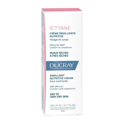 Ducray ictyane crème émolliente nutritive visage et corps 200ml