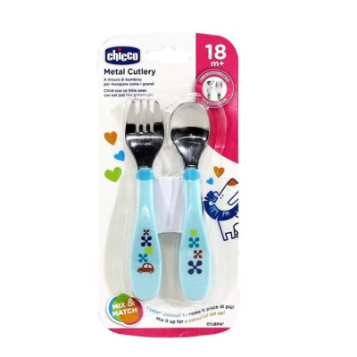 Chicco couverts bout inox 18 mois et +