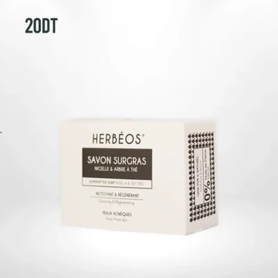 Herbéos Savon Surgras Nettoyant Régénérant Peaux Acnéique