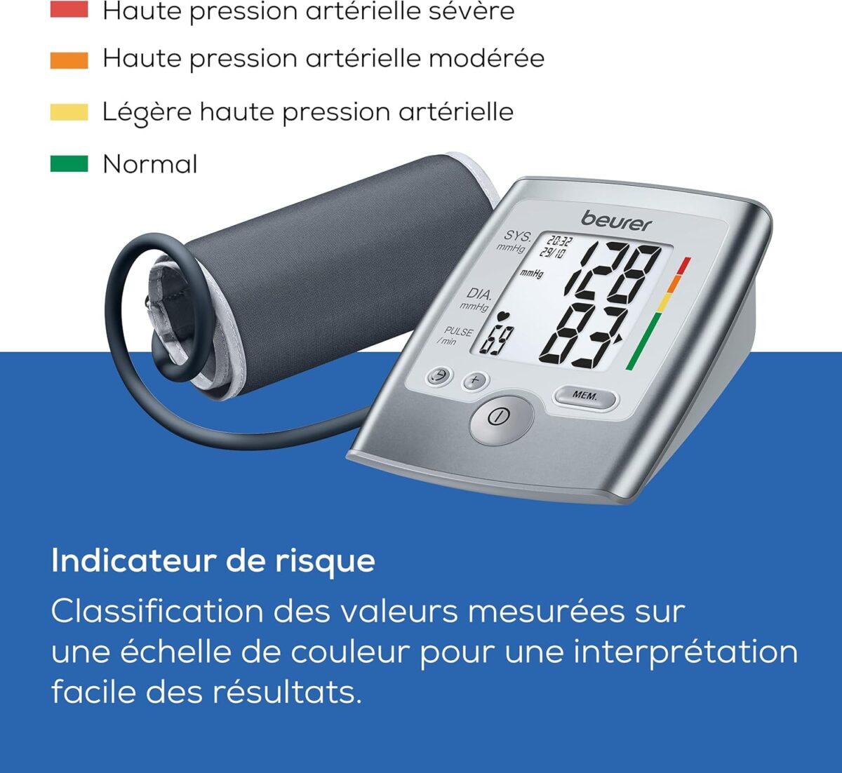 Tensiomètre électronique avec poignet BC28