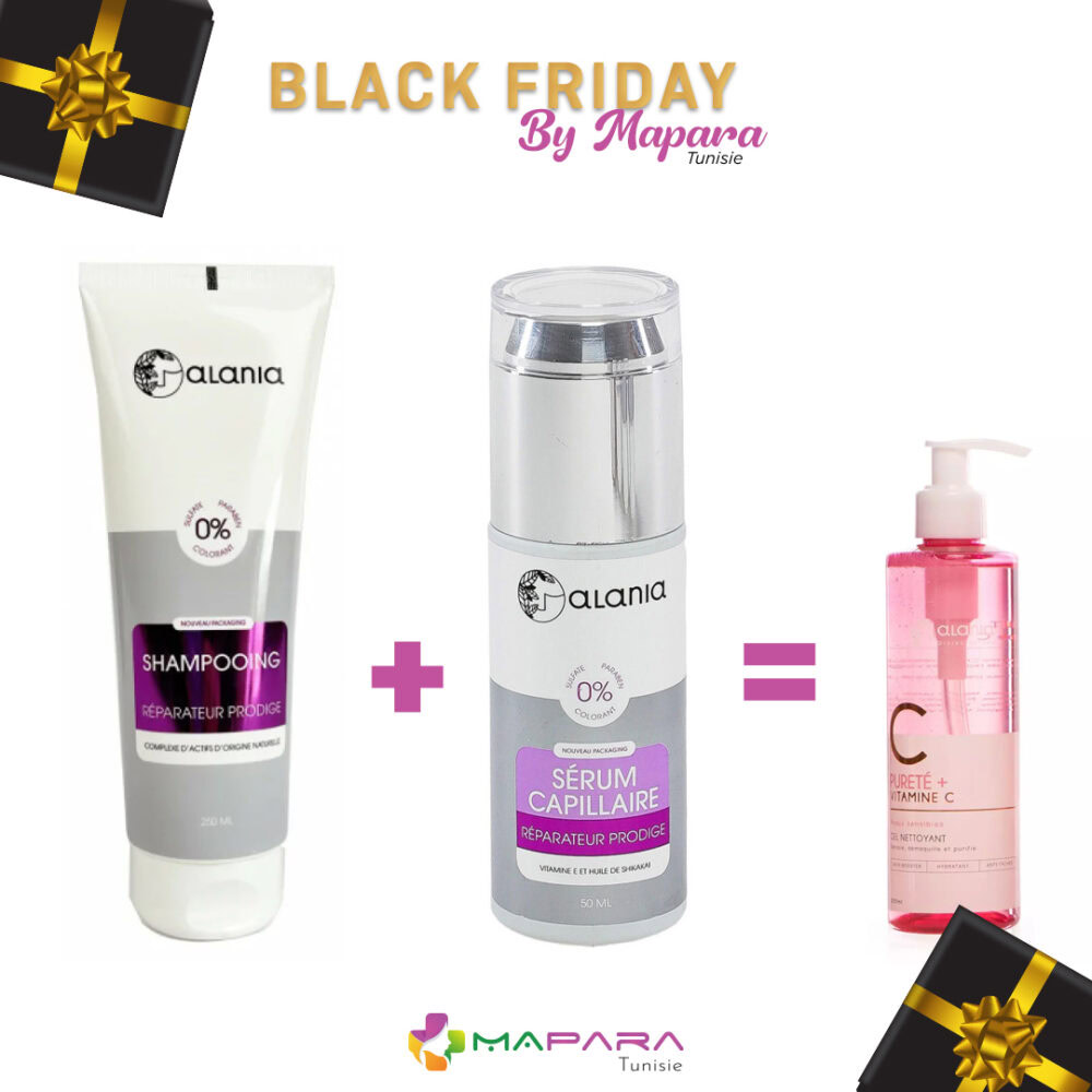 Alania pack réparation capillaire + nettoyant visage offert 150ml