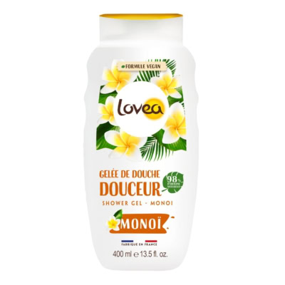 Lovea Gelée de Douche Vanille de Polynésie PH Neutre 400ml