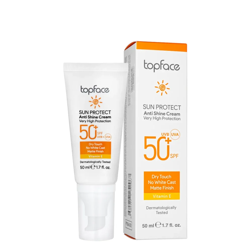 Topface sun protect spf 50+ crème solaire anti-brillance 50ml