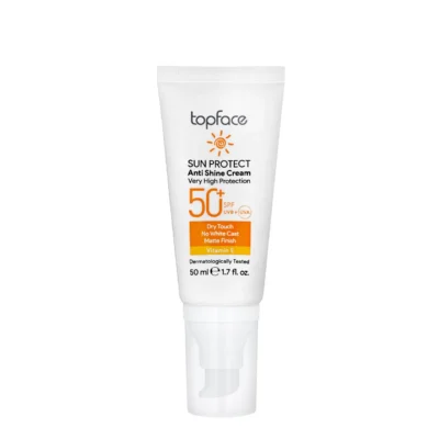 Topface sun protect spf 50+ crème solaire anti-brillance 50ml