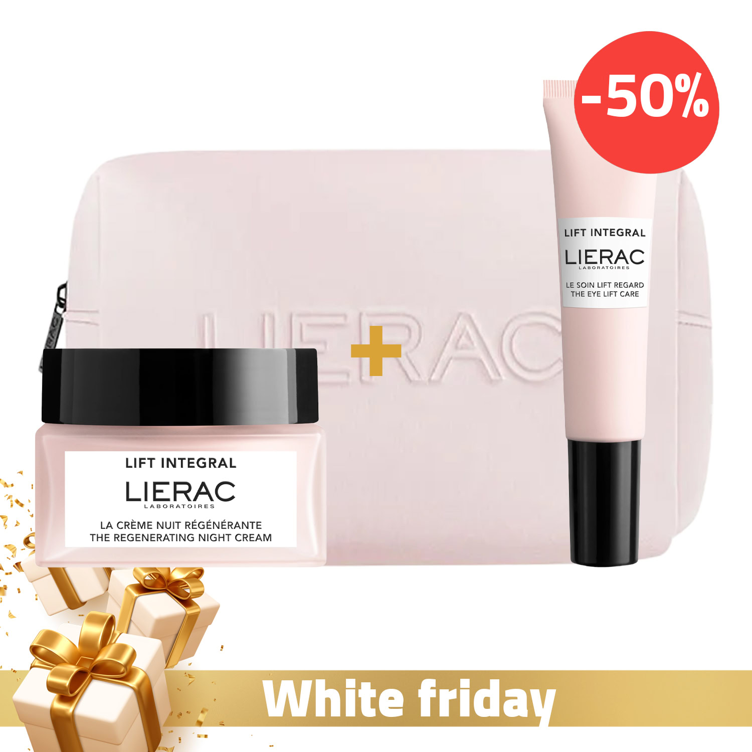 Lierac trousse la creme nuit regenerante 50ml + le soin lift regard 15ml (-50%) Lierac trousse la creme nuit regenerante 50ml + le soin lift regard 15ml (-50%)