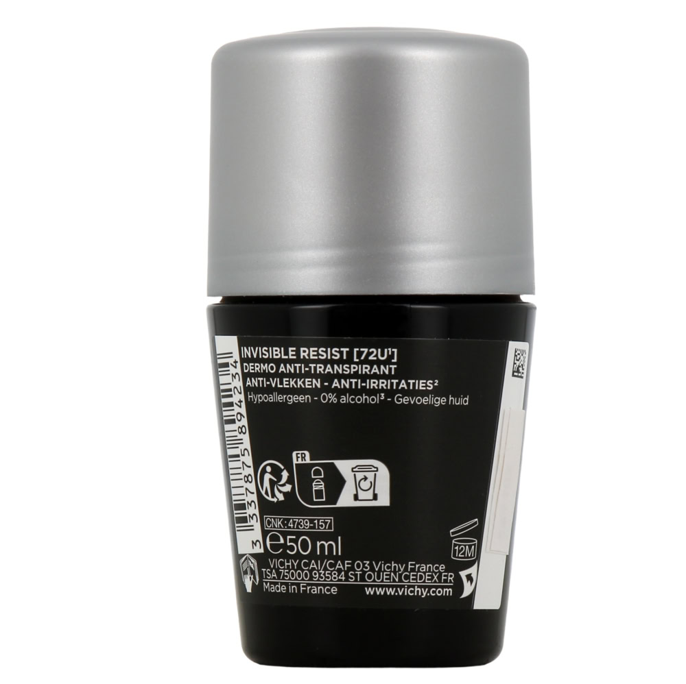 Vichy homme invisible resist détranspirant 72h 50ml