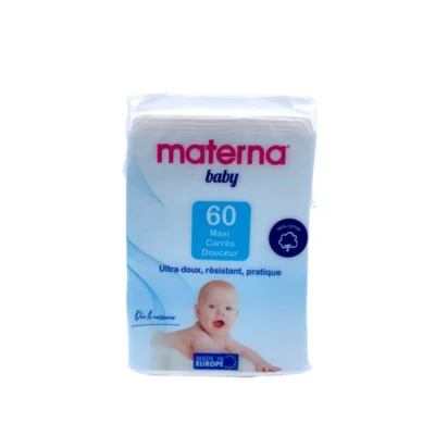 Materna Coton Baby Maxi Carrés Douceur 60 pièces