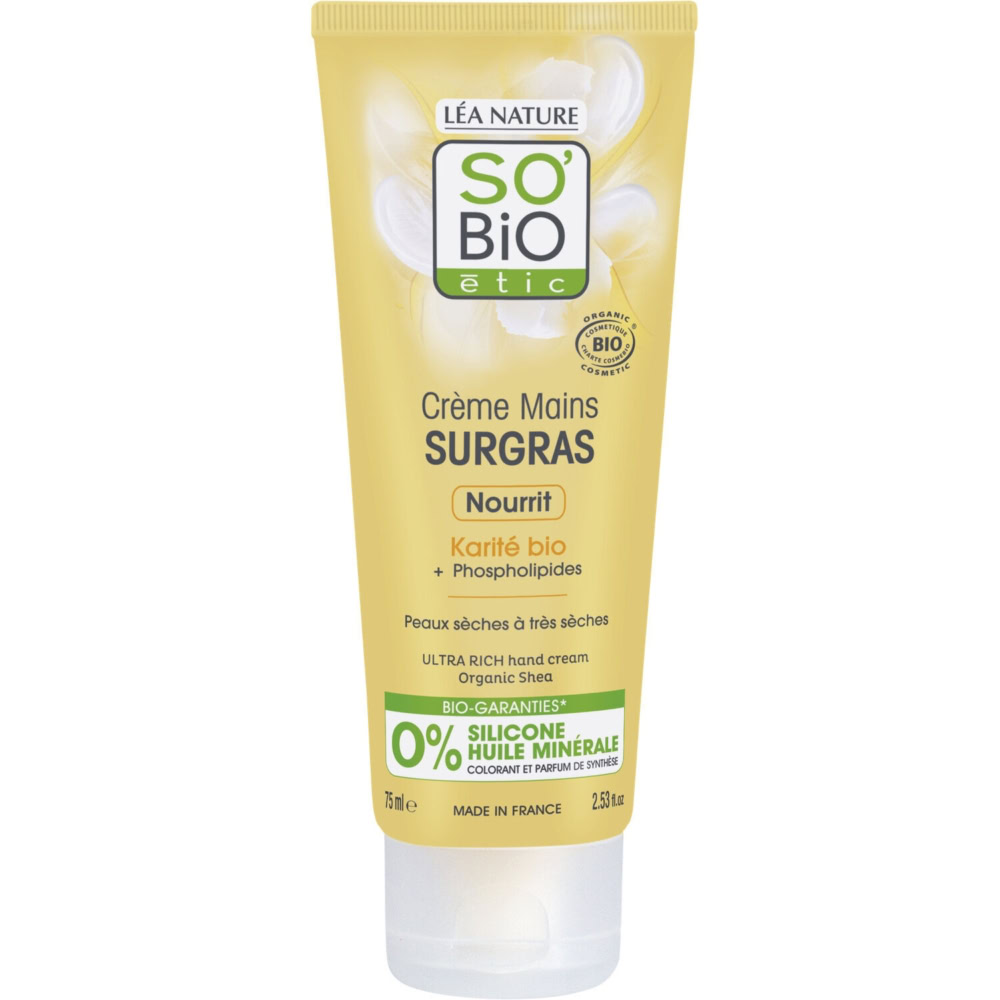 So bio crème mains surgras au karité bio 75ml