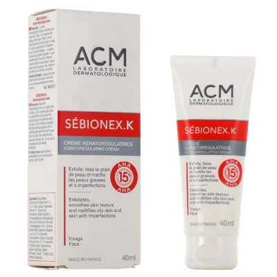 Acm sébionex k crème kératorégulatrice 40ml