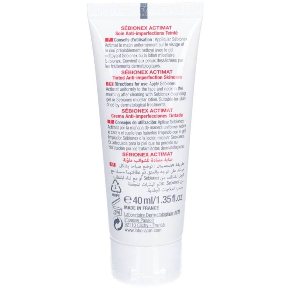 Acm sébionex actimat soin anti-imperfections teinté 40ml
