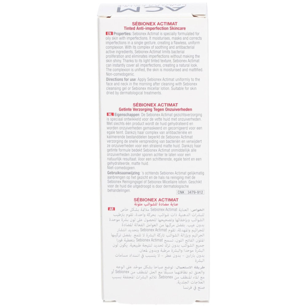 Acm sébionex actimat soin anti-imperfections teinté 40ml