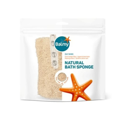 Balmy Eponge de Bain Naturelle pour Peaux Grasses