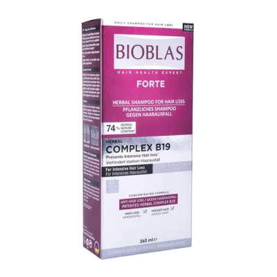 Bioblas Forte Shampooing Anti Chute Intensive Complex B19 360ml