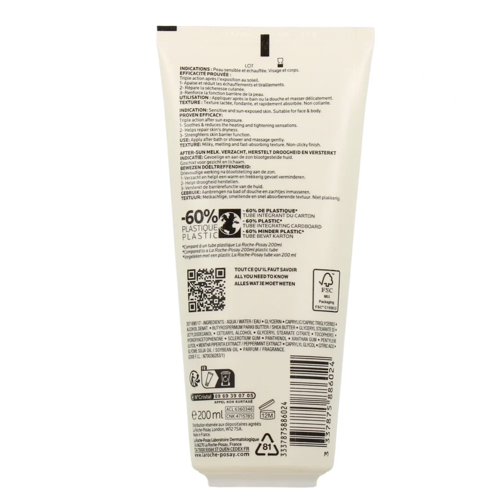 La roche posay anthelios post-uv exposure lait après-soleil 200ml